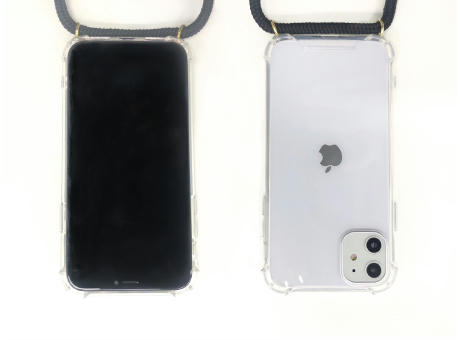 Handykette Handy Hülle iPhone™ 11 pro Parrot Necklace Case TPU/PC transparent mit Kordel