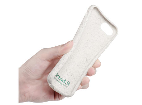 Nachhaltige Handyhülle inkl. Sammlung 1kg Ozeanplastik iPhone™ 6/6s/7/8/SE(2020) Turtle Eco Soft Case PLA + Bambus creme weiss