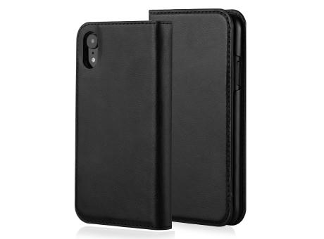 Handy Hülle iPhone™ 15 pro Flamingo Premium Wallet Flip Case Kunstleder schwarz