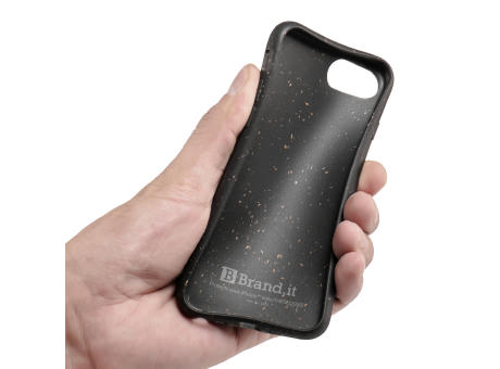 Nachhaltige Handyhülle inkl. Sammlung 1kg Ozeanplastik iPhone™ 15 Turtle Eco Soft Case PLA + Bambus schwarz