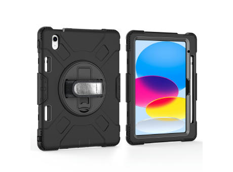 Tablet Hülle iPad™ iPad Air 13" (2024) + iPad Pro 12.9" (2018/2019/2021/2022) Protect.it Rugged Case mit Handschlaufe schwarz