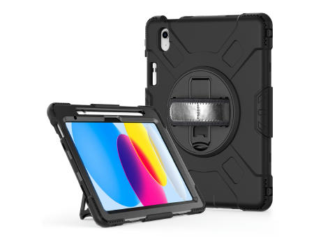 Tablet Hülle iPad™ iPad Air 13" (2024) + iPad Pro 12.9" (2018/2019/2021/2022) Protect.it Rugged Case mit Handschlaufe schwarz