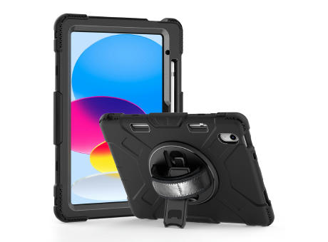 Tablet Hülle iPad™ iPad Air 13" (2024) + iPad Pro 12.9" (2018/2019/2021/2022) Protect.it Rugged Case mit Handschlaufe schwarz