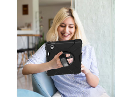 Tablet Hülle iPad™ iPad Air 13" (2024) + iPad Pro 12.9" (2018/2019/2021/2022) Protect.it Rugged Case mit Handschlaufe schwarz