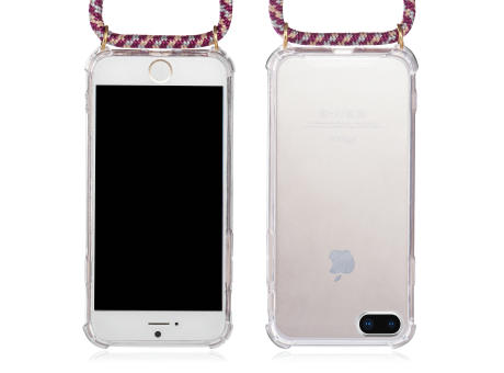 Handykette Handy Hülle iPhone™ 15 plus Parrot Necklace Case TPU/PC transparent mit Kordel