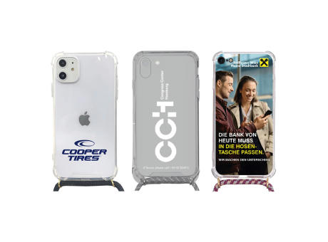 Handykette Handy Hülle Galaxy™ S24+ Parrot Necklace Case TPU/PC transparent mit Kordel