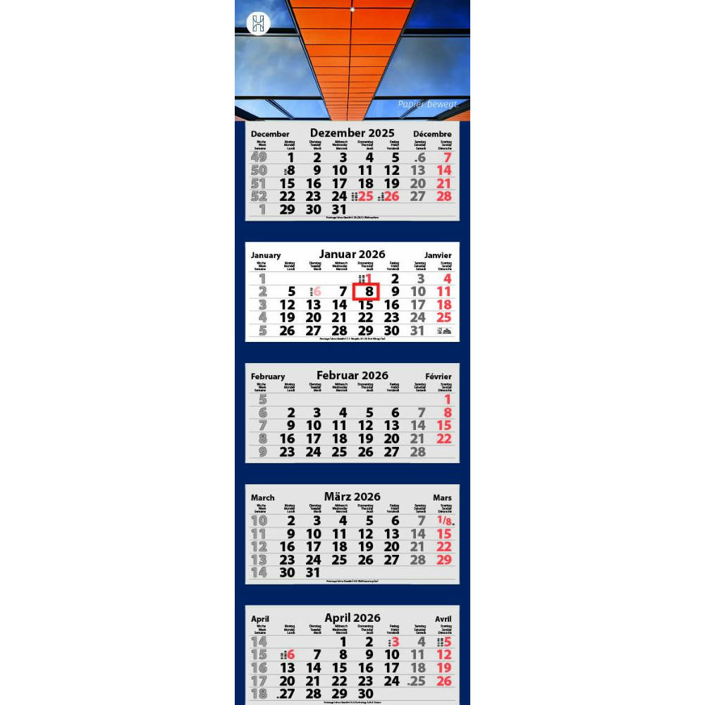 5-Monats Faltkalender "Quintus-Light Plus"