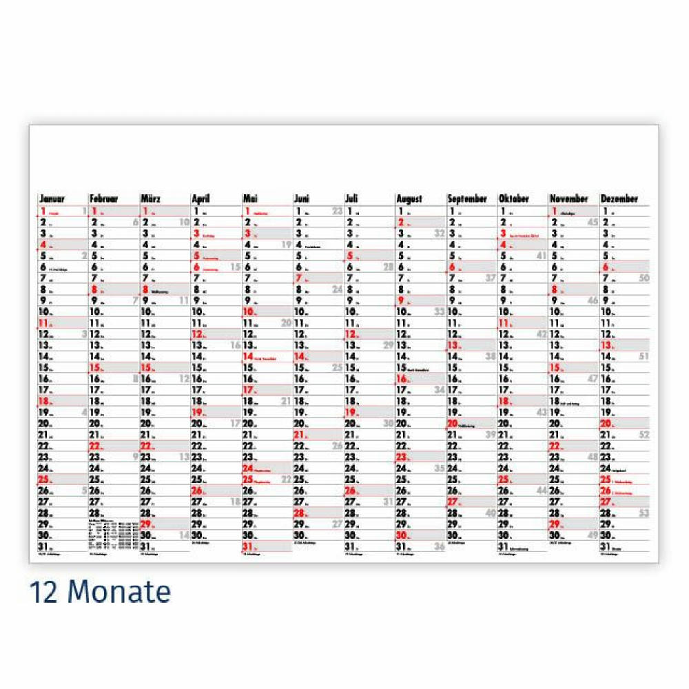 Wandplaner (Time, Data, Memory und Tiempo)