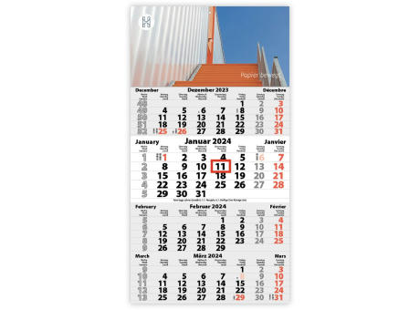 4-Monats DIN A3 Kalender "Four Euro"