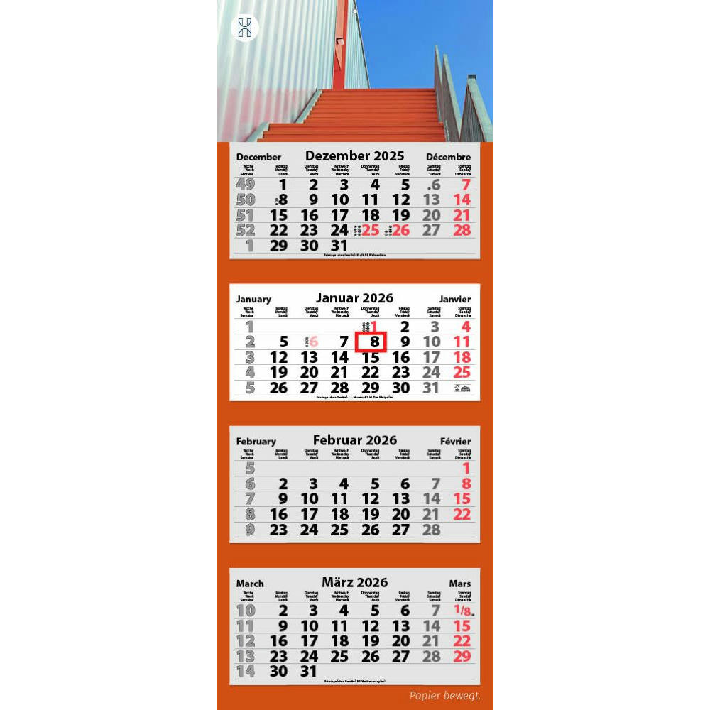 4-Monats Faltkalender "Quatrus-Light Plus"