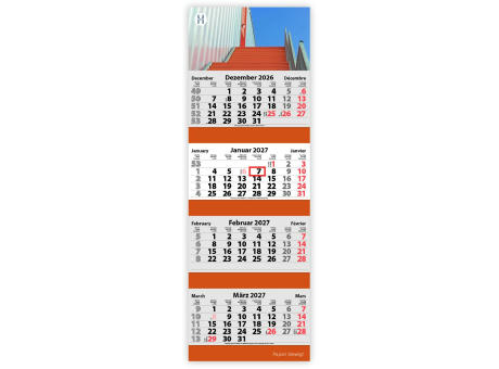 4-Monats Faltkalender "Quatrus-Deluxe"