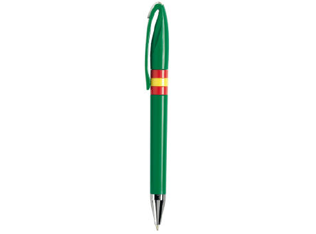 BOLIGRAFO PLASTICO BANNER VERDE BANDERA ESPAÑA
