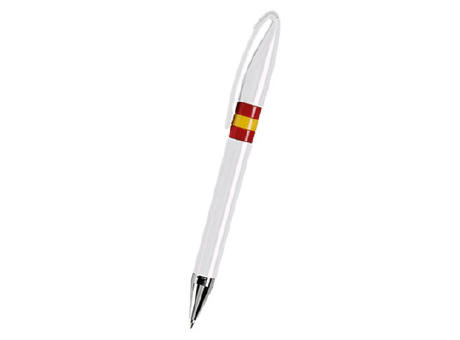 BOLIGRAFO PLASTICO BANNER BLANCO BANDERA ESPAÑA