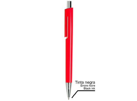 BOLIGRAFO PLASTICO BETA ROJO TINTA NEGRA