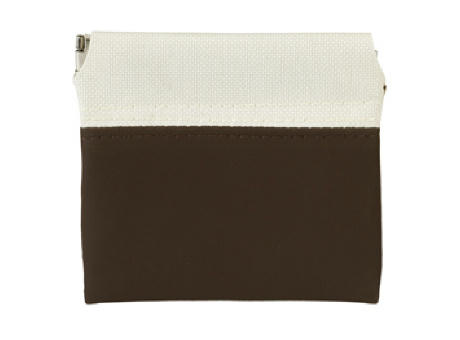 MONEDERO POLIPIEL CLIBACK BICOLOR MARRON
