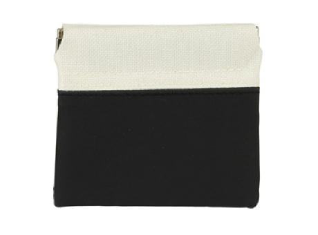 MONEDERO POLIPIEL CLIBACK BICOLOR NEGRO