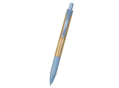 BOLIGRAFO ECONATUR BAMBÚ/CAÑA DE TRIGO/ABS AZUL