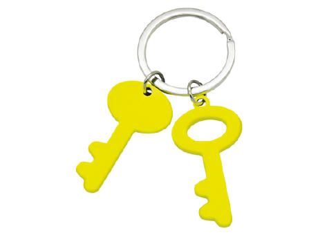 LLAVERO METÁLICO KEYTI AMARILLO FLUOR