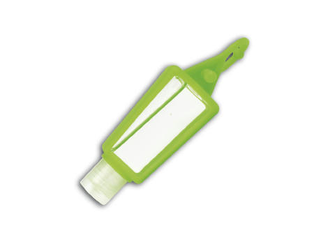 BOTELLA MUSTY PARA GEL CON ENGANCHE DE SILICONA VERDE PISTACHO
