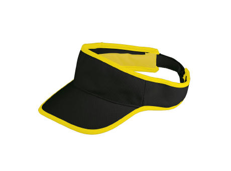 VISERA POLIÉSTER ROTOX NEGRA BORDE AMARILLO