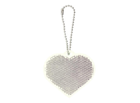 LLAVERO REFLECTANTE SNAPY CORAZÓN BLANCO