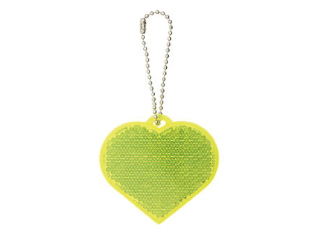 LLAVERO REFLECTANTE SNAPY CORAZÓN AMARILLO