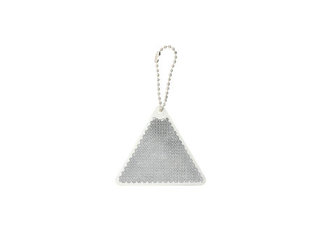 LLAVERO REFLECTANTE SNAPY TRIANGULAR BLANCO