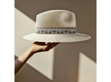 SOMBRERO SANTORINI CON CINTA SUBLIMACION