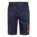 VL HEMERA. Zweifarbige Stretch-Bermudashorts mit mehreren Taschen (240 g/m²) aus Baumwolle (46 %), EME (38 %) und Polyester (16 %)