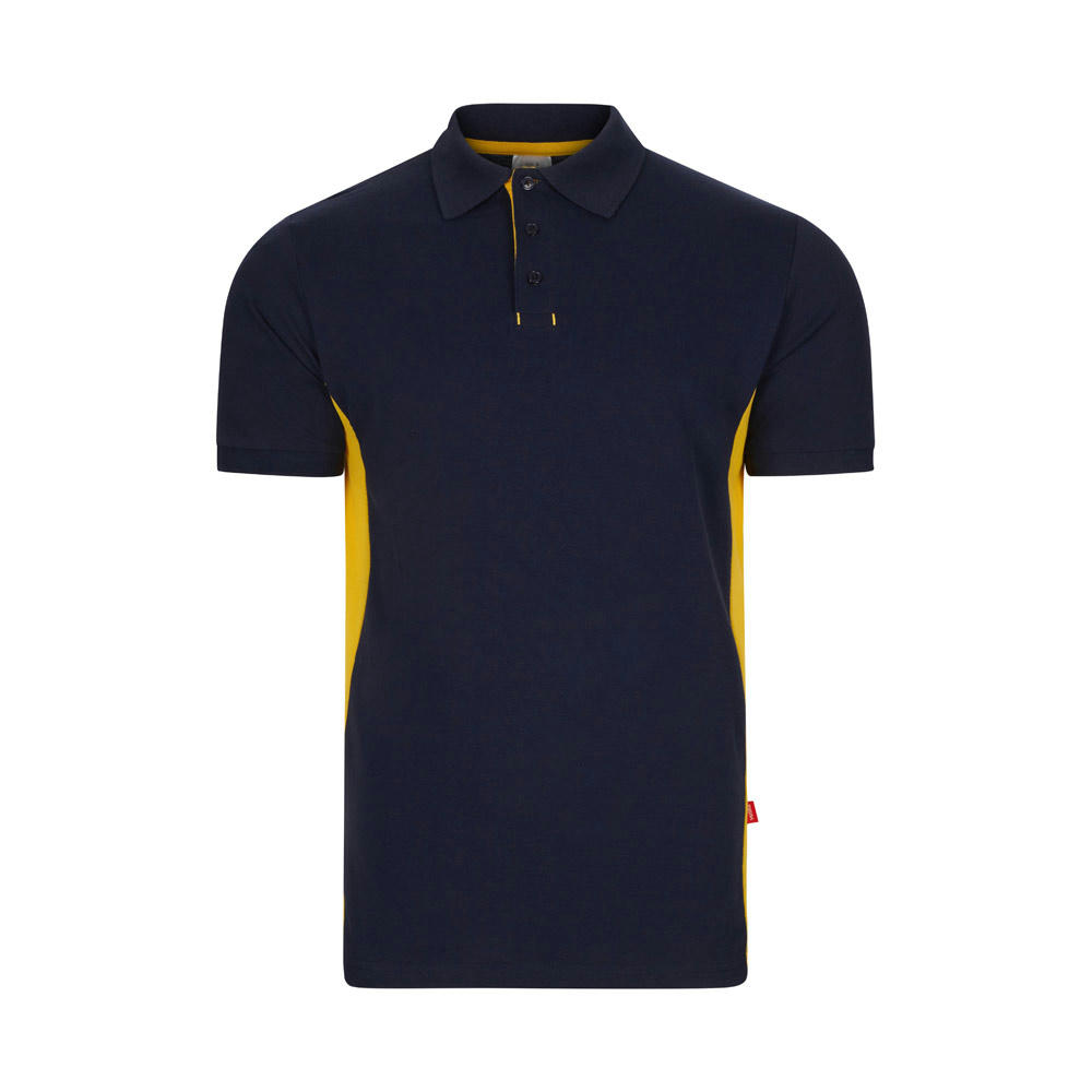 VL SUPAY. Zweifarbiges Piqué-Poloshirt (180 g/m²), kurzärmelig, aus Baumwolle (60%) und Polyester (40%)