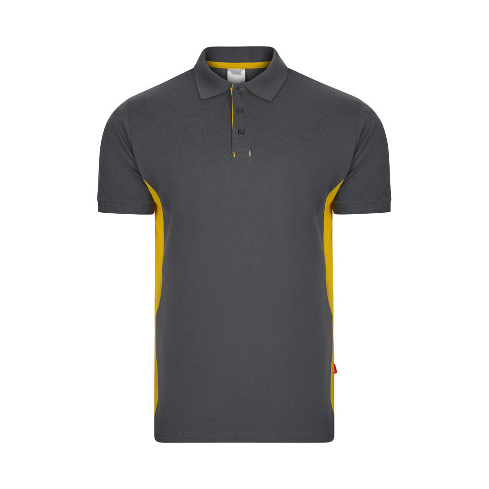 VL SUPAY. Zweifarbiges Piqué-Poloshirt (180 g/m²), kurzärmelig, aus Baumwolle (60%) und Polyester (40%)