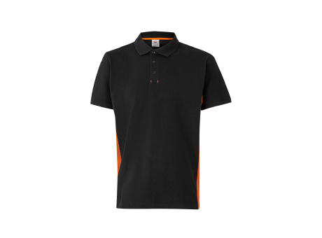 VL SUPAY. Zweifarbiges Piqué-Poloshirt (180 g/m²), kurzärmelig, aus Baumwolle (60%) und Polyester (40%)