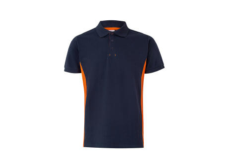 VL SUPAY. Zweifarbiges Piqué-Poloshirt (180 g/m²), kurzärmelig, aus Baumwolle (60%) und Polyester (40%)