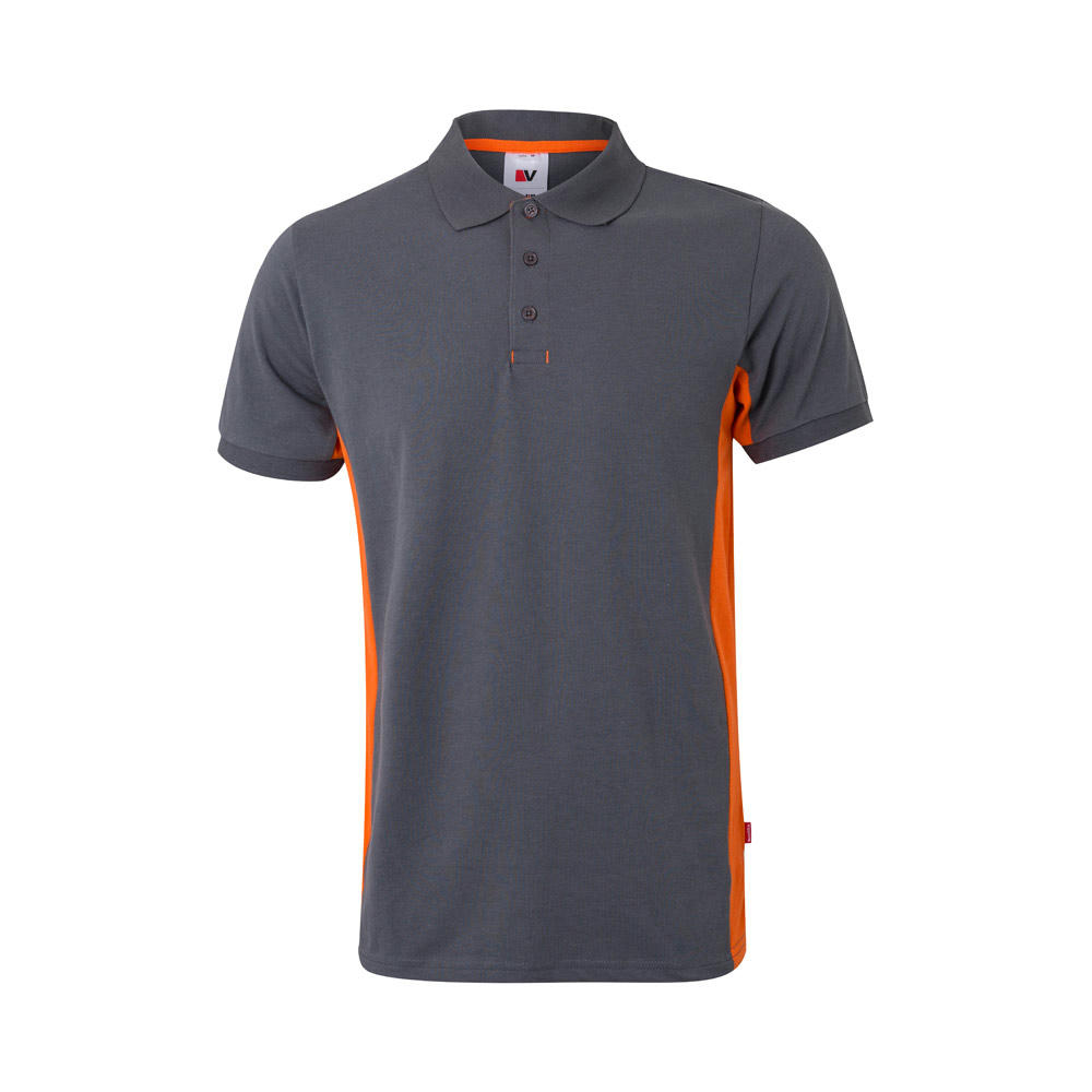 VL SUPAY. Zweifarbiges Piqué-Poloshirt (180 g/m²), kurzärmelig, aus Baumwolle (60%) und Polyester (40%)