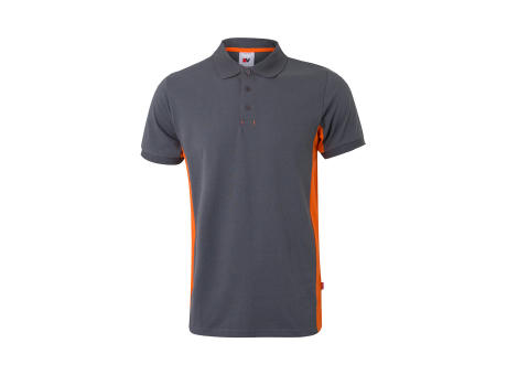 VL SUPAY. Zweifarbiges Piqué-Poloshirt (180 g/m²), kurzärmelig, aus Baumwolle (60%) und Polyester (40%)