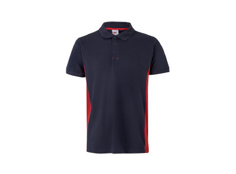 VL SUPAY. Zweifarbiges Piqué-Poloshirt (180 g/m²), kurzärmelig, aus Baumwolle (60%) und Polyester (40%)