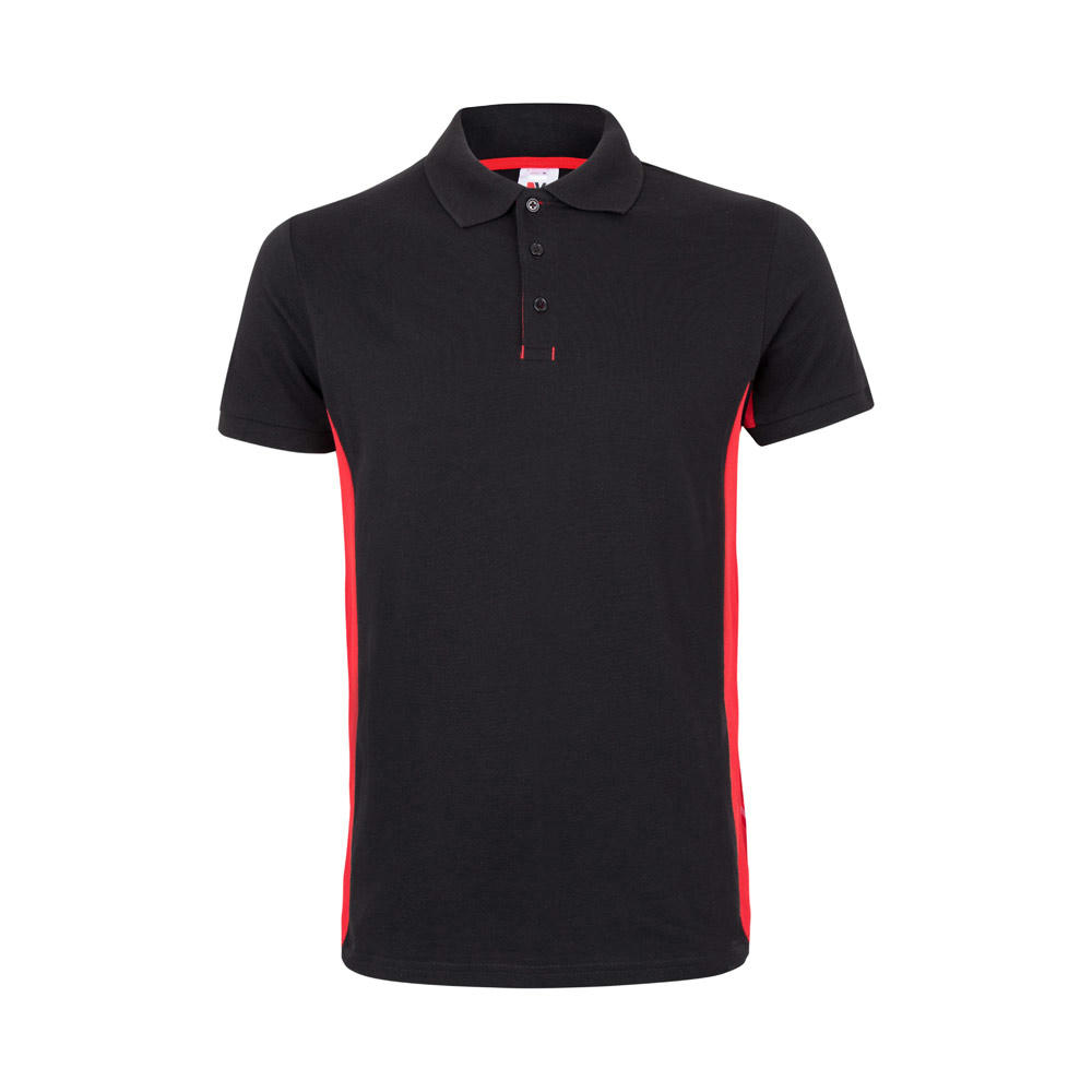 VL SUPAY. Zweifarbiges Piqué-Poloshirt (180 g/m²), kurzärmelig, aus Baumwolle (60%) und Polyester (40%)