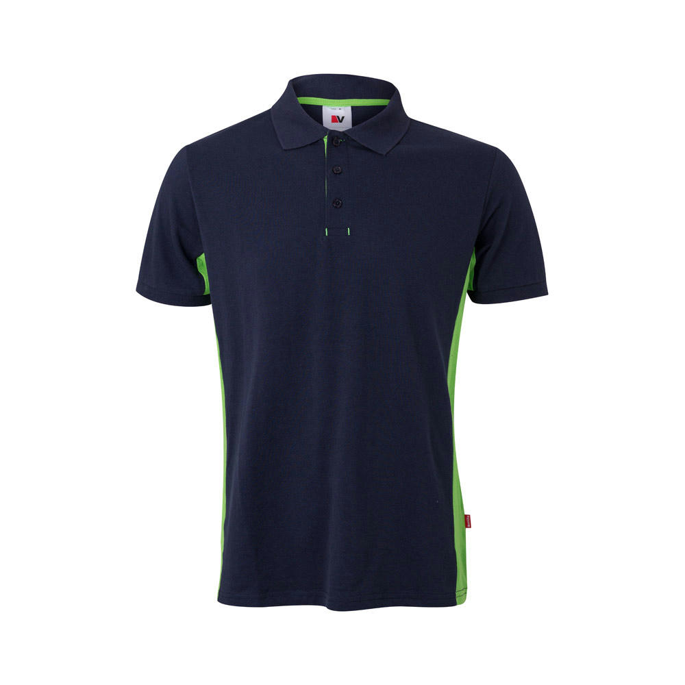 VL SUPAY. Zweifarbiges Piqué-Poloshirt (180 g/m²), kurzärmelig, aus Baumwolle (60%) und Polyester (40%)