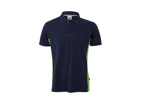 VL SUPAY. Zweifarbiges Piqué-Poloshirt (180 g/m²), kurzärmelig, aus Baumwolle (60%) und Polyester (40%)