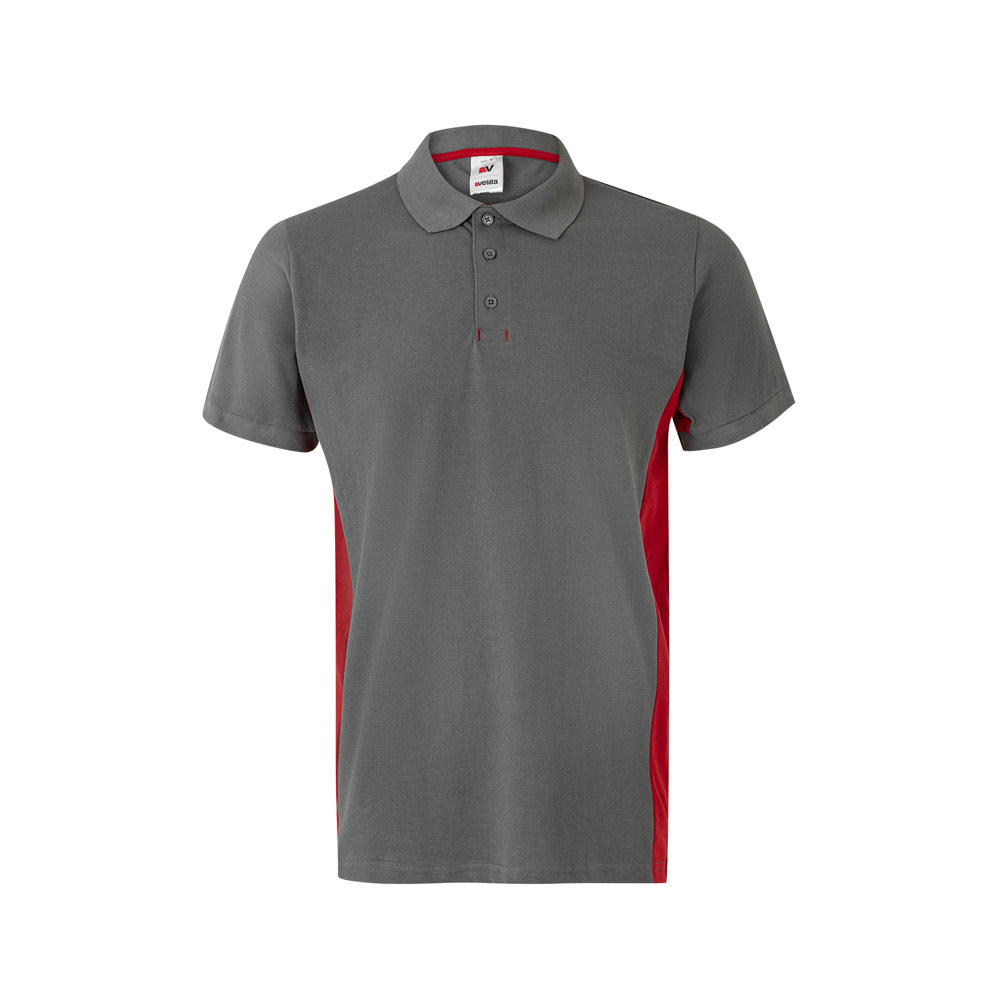 VL SUPAY. Zweifarbiges Piqué-Poloshirt (180 g/m²), kurzärmelig, aus Baumwolle (60%) und Polyester (40%)