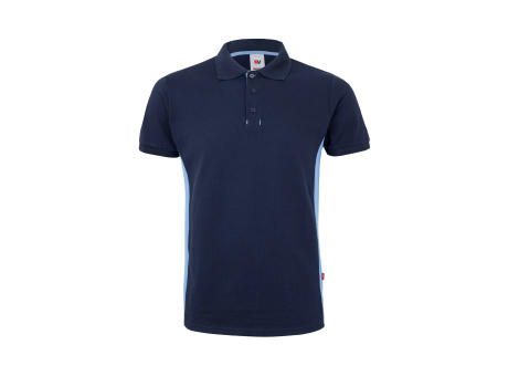 VL SUPAY. Zweifarbiges Piqué-Poloshirt (180 g/m²), kurzärmelig, aus Baumwolle (60%) und Polyester (40%)