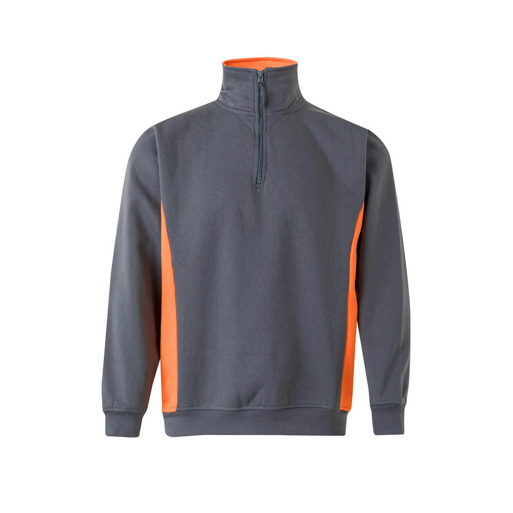 VL SVAROG. Zweifarbiges Frottee-Sweatshirt (260 g/m²), aus Polyester (65 %) und Baumwolle (35 %)