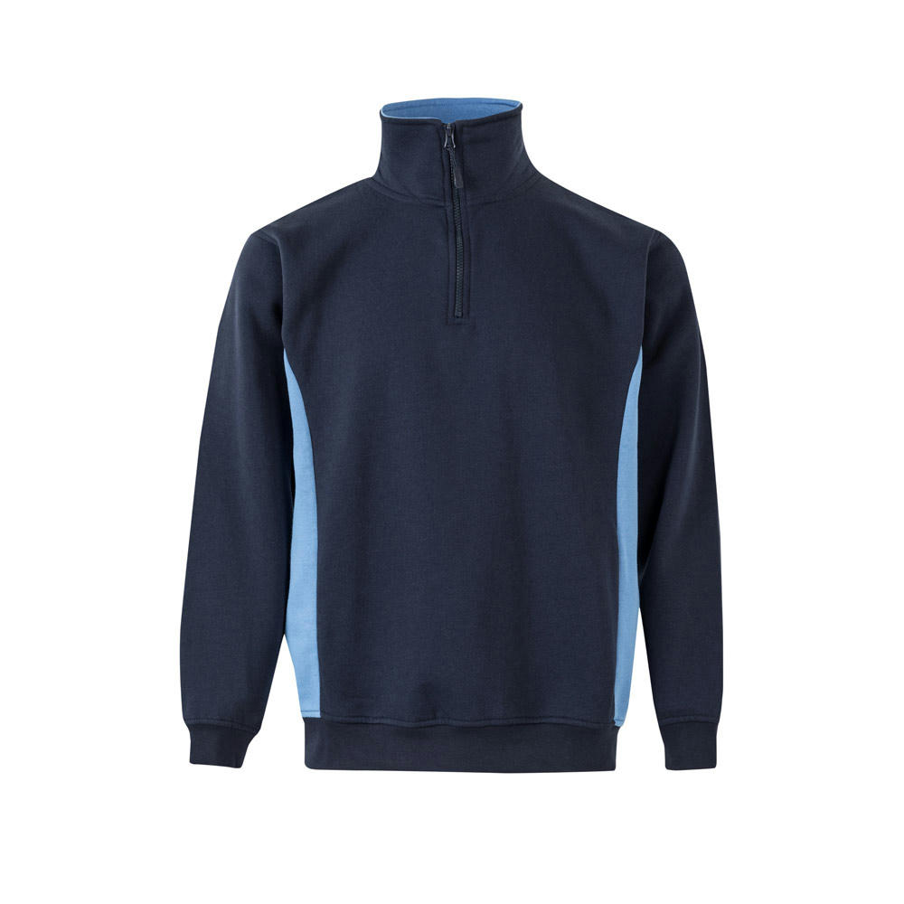 VL SVAROG. Zweifarbiges Frottee-Sweatshirt (260 g/m²), aus Polyester (65 %) und Baumwolle (35 %)