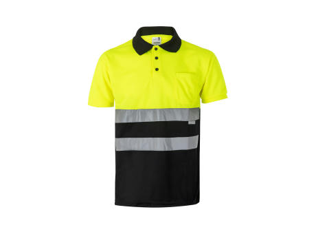 VL CUPID. Zweifarbiges Poloshirt im Bird-Eye-Design (160g/m²) mit kurzen Ärmeln, aus Polyester (100%)