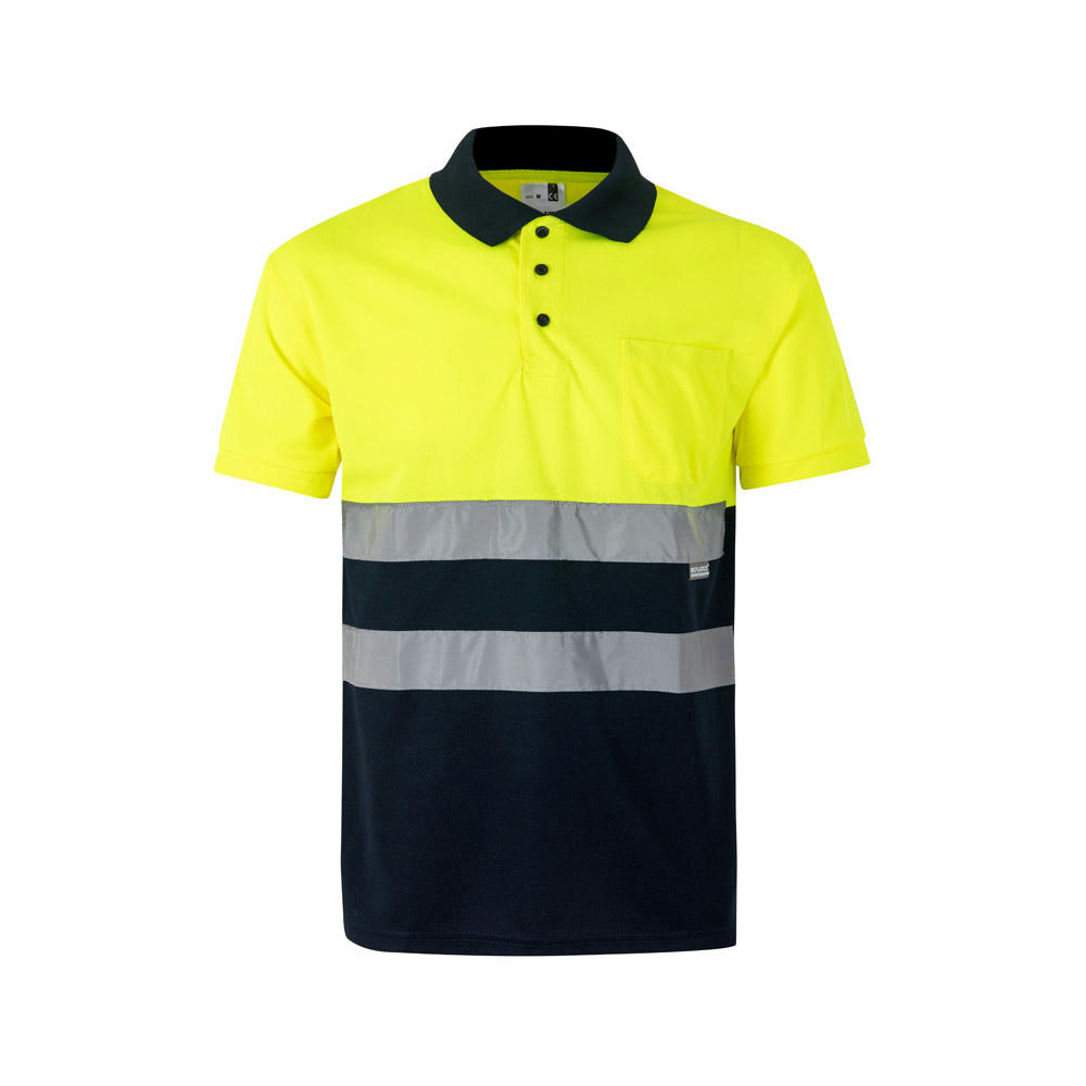 VL CUPID. Zweifarbiges Poloshirt im Bird-Eye-Design (160g/m²) mit kurzen Ärmeln, aus Polyester (100%)