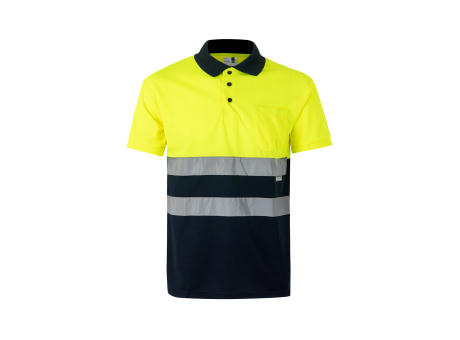 VL CUPID. Zweifarbiges Poloshirt im Bird-Eye-Design (160g/m²) mit kurzen Ärmeln, aus Polyester (100%)