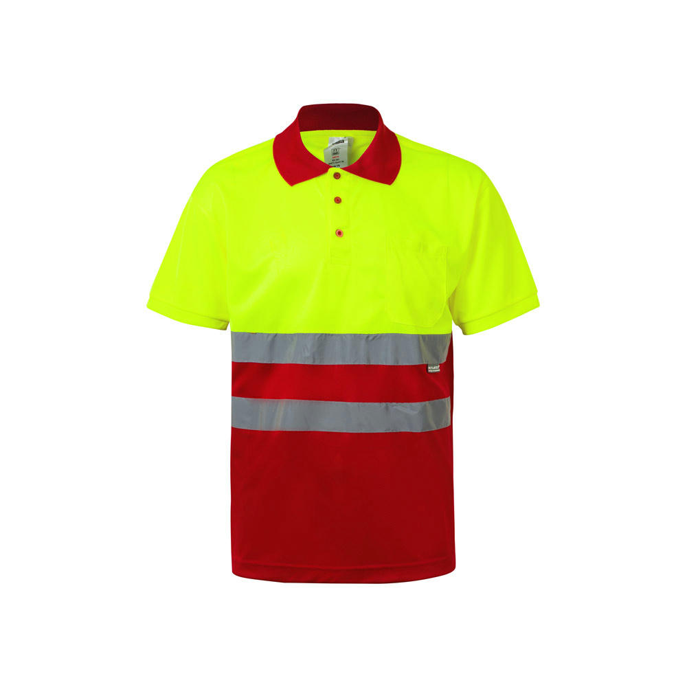 VL CUPID. Zweifarbiges Poloshirt im Bird-Eye-Design (160g/m²) mit kurzen Ärmeln, aus Polyester (100%)