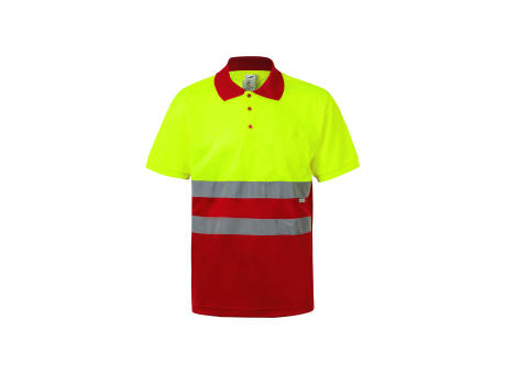 VL CUPID. Zweifarbiges Poloshirt im Bird-Eye-Design (160g/m²) mit kurzen Ärmeln, aus Polyester (100%)