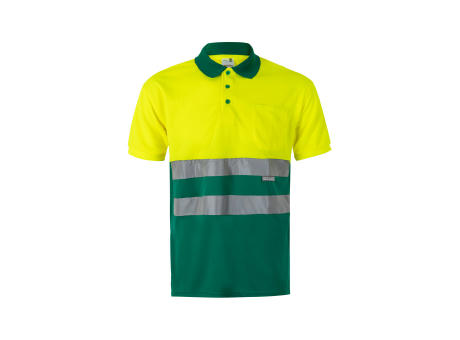 VL CUPID. Zweifarbiges Poloshirt im Bird-Eye-Design (160g/m²) mit kurzen Ärmeln, aus Polyester (100%)