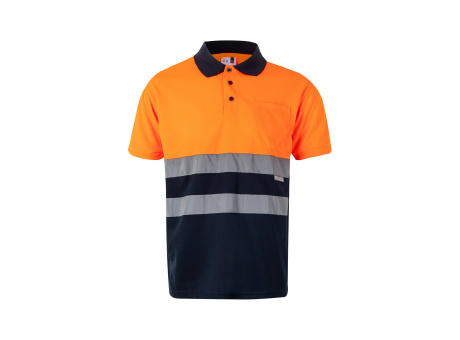 VL CUPID. Zweifarbiges Poloshirt im Bird-Eye-Design (160g/m²) mit kurzen Ärmeln, aus Polyester (100%)